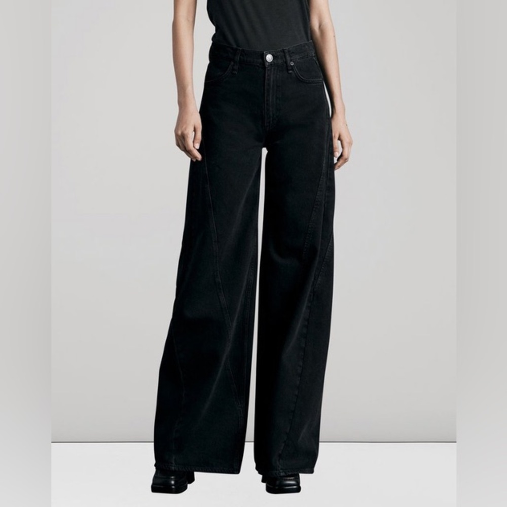 Rag & Bone Sofie Splice High-Rise Jean - Clean Highland Black